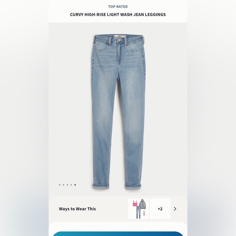 Hollister Light Wash Jean Legging
